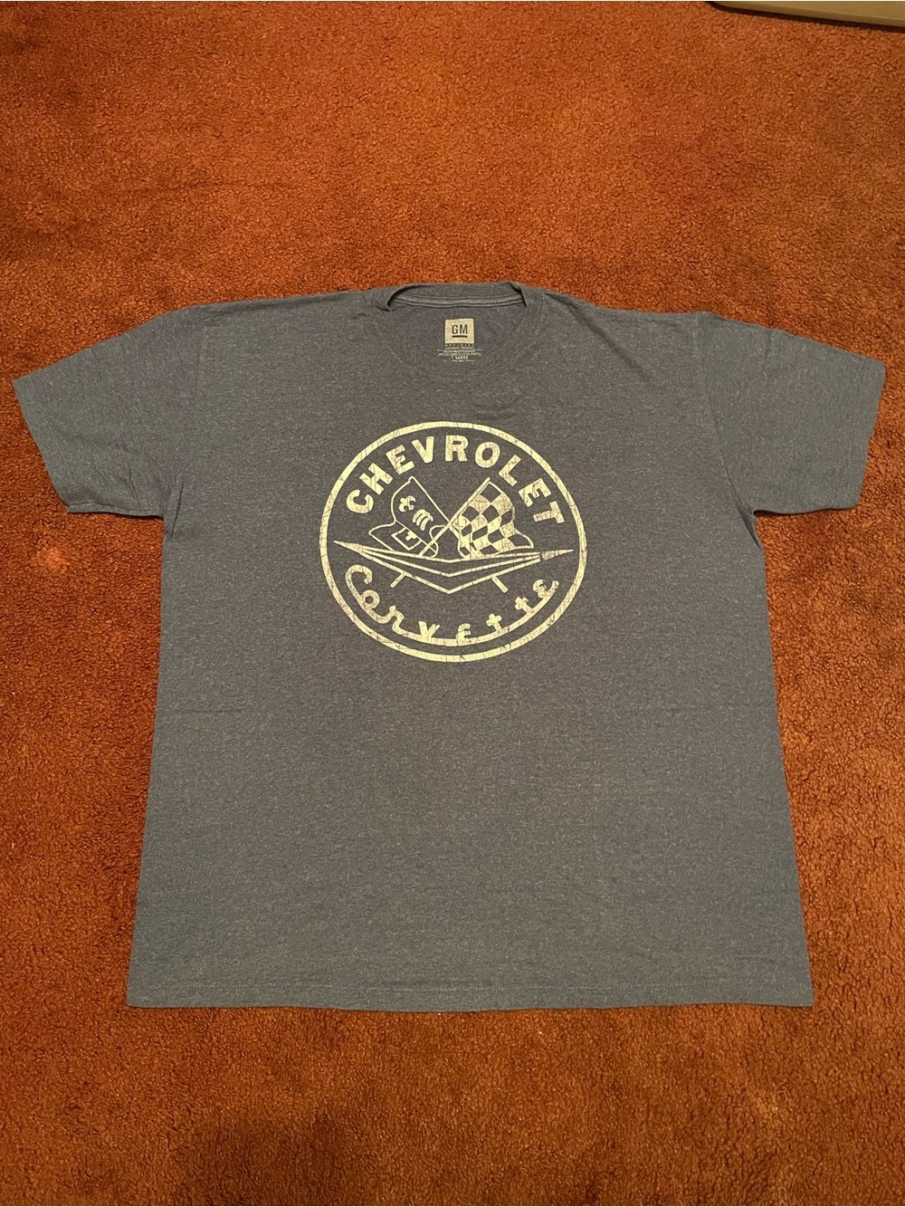 Corvette Men's Heather Blue Logo T-Shirt